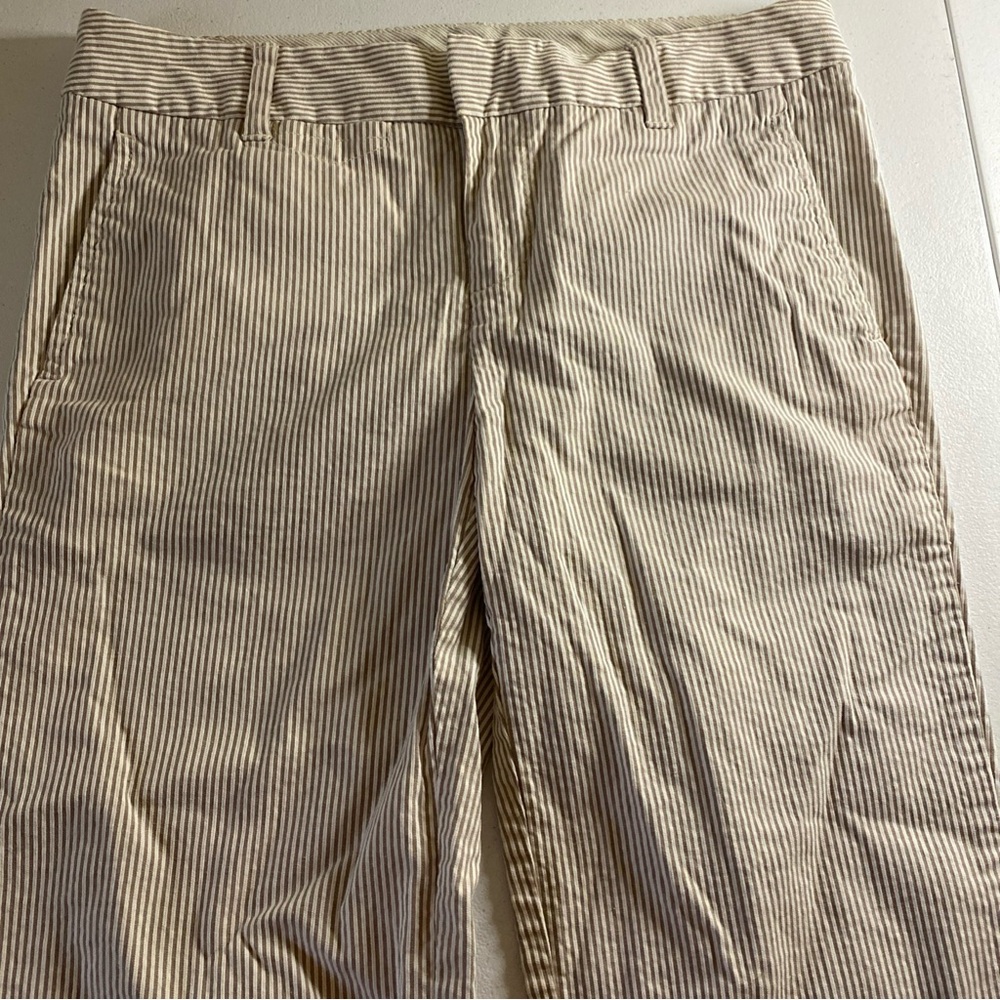 Gap Ankle Capri Stripe Pants Sz 2 Regular W/ Belt Loops (G6)
